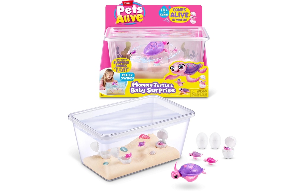 Zuru Ensemble de pions Pets Alive Tortue Maman et Bébé Surprise