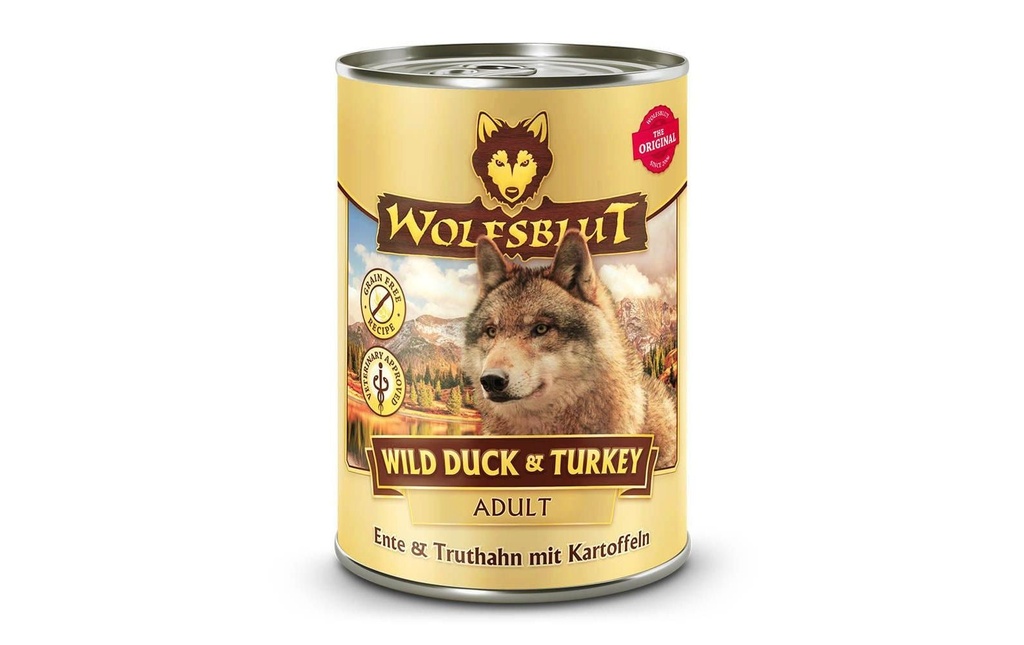 Wolfsblut Alimentation humide Dog Wild Duck & Turkey, 395 g