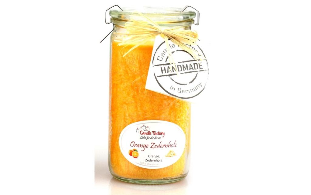 Candle Factory Bougie parfumée Orange et bois de cèdre Mini Jumbo