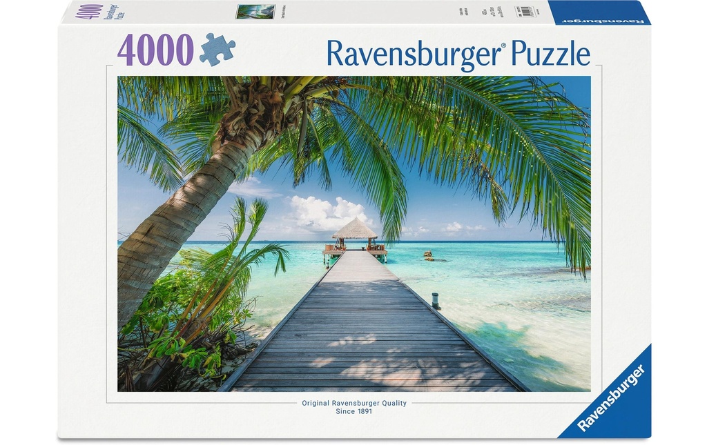 Ravensburger Puzzle Plage de rêve aux Maldives 4000 pièces
