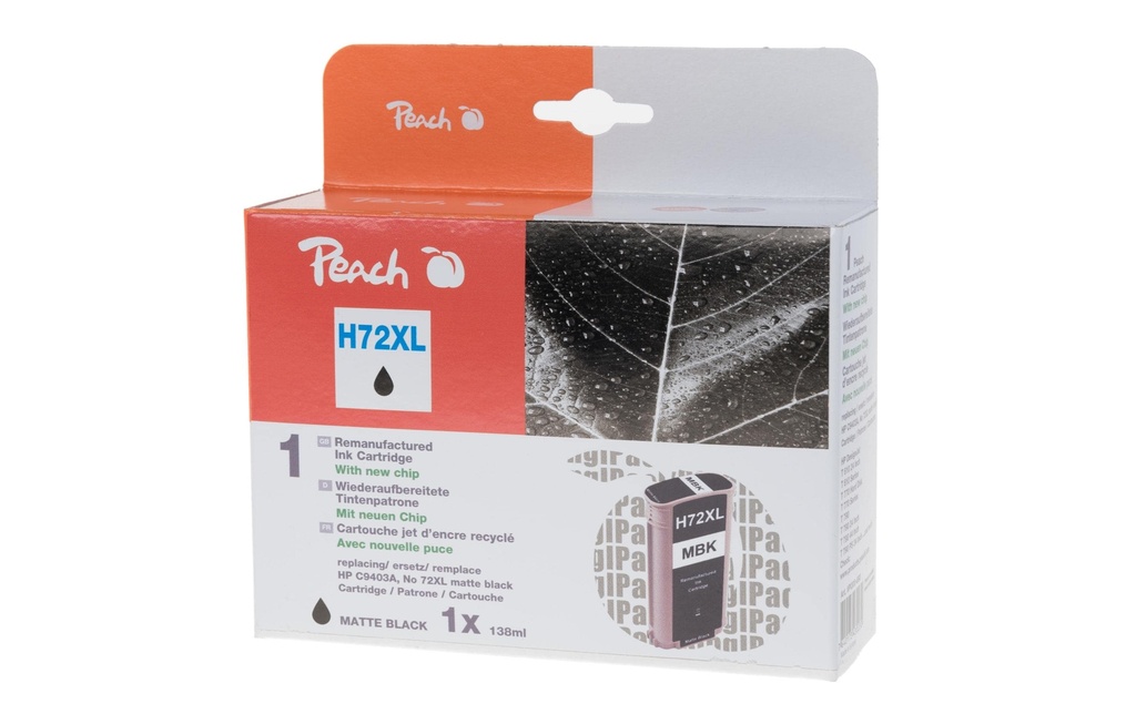 Peach Encre HP No. 72XL (C9403A) noir