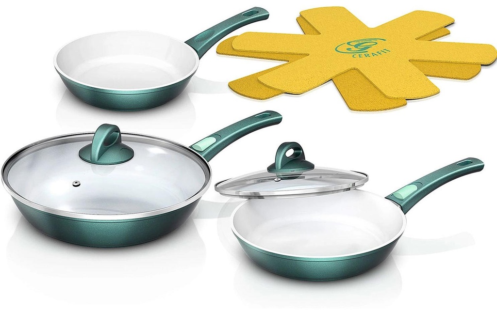 Genius Set de poêle Genius Cerafit Fusion 20 cm/24 cm/28 cm