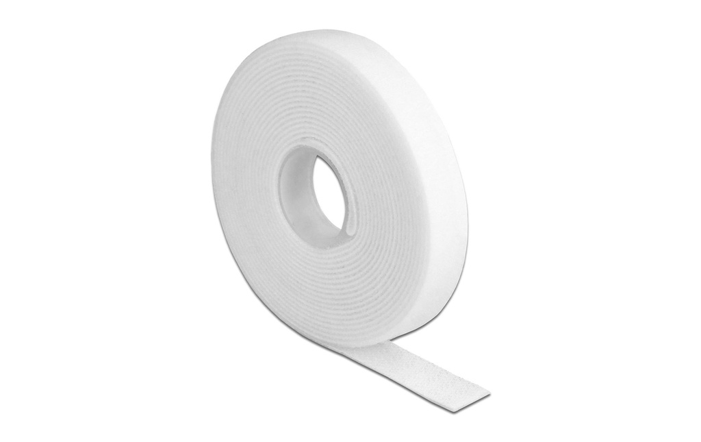 Delock Bande auto-agrippante 3 m x 13 mm Blanc