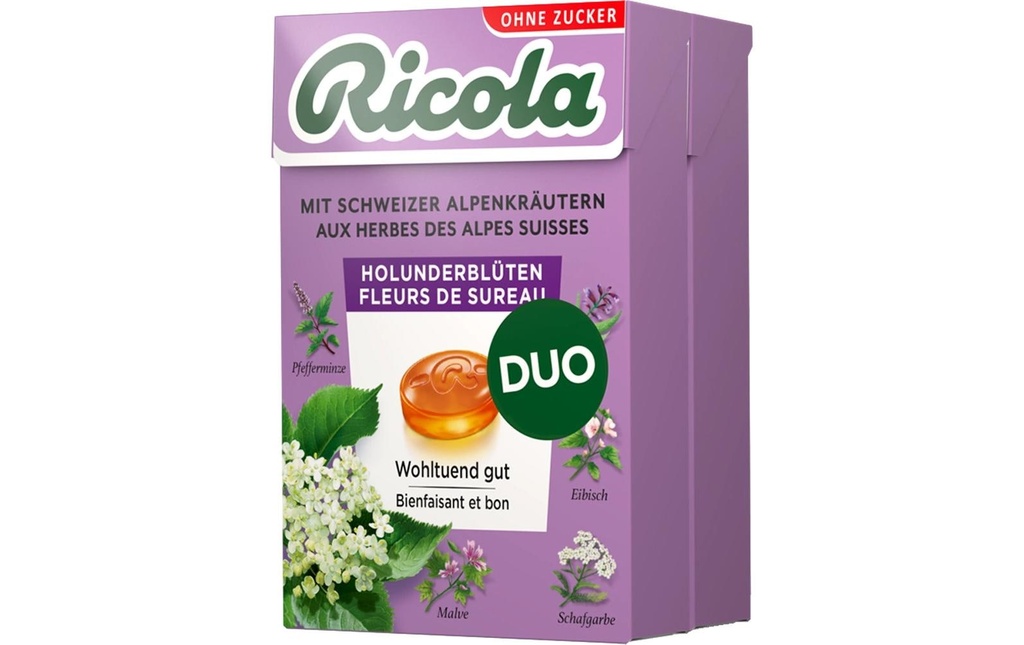 Ricola Bonbons Fleur de sureau 2 x 50 g