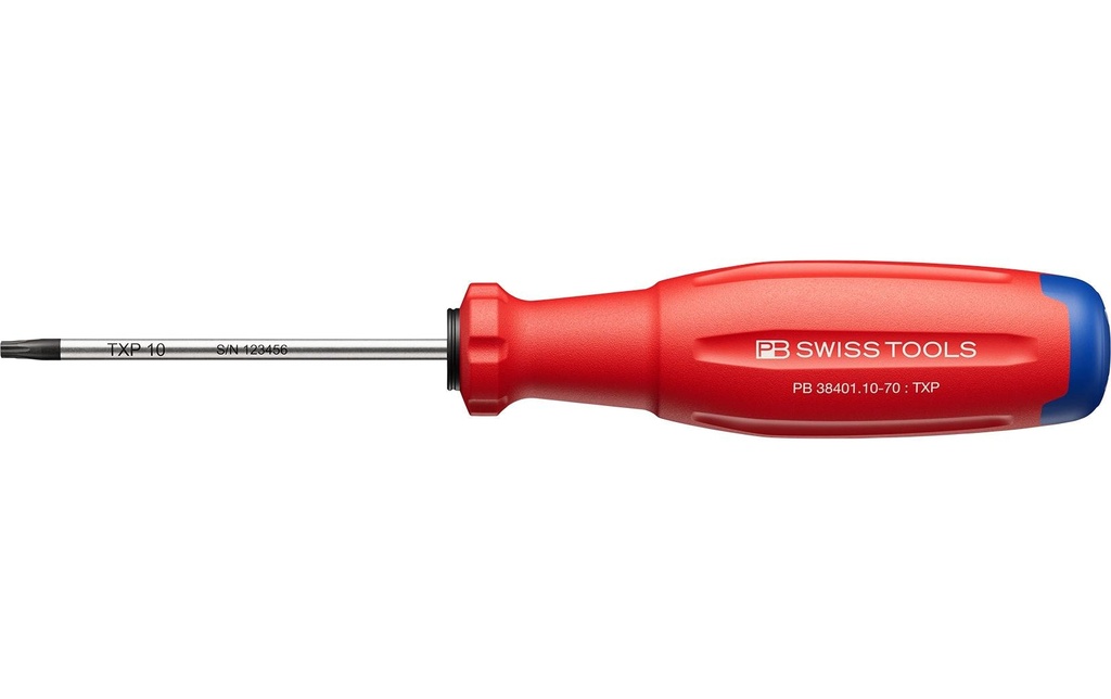 PB Swiss Tools Tournevis PB 38401.10-70 Torx Plus 10 Rouge