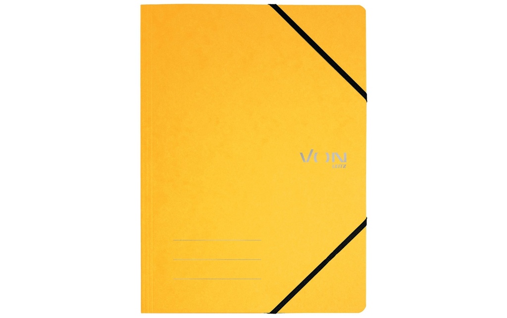 VON Portfolio à ruban élastique A4, Jaune, 5 pièces