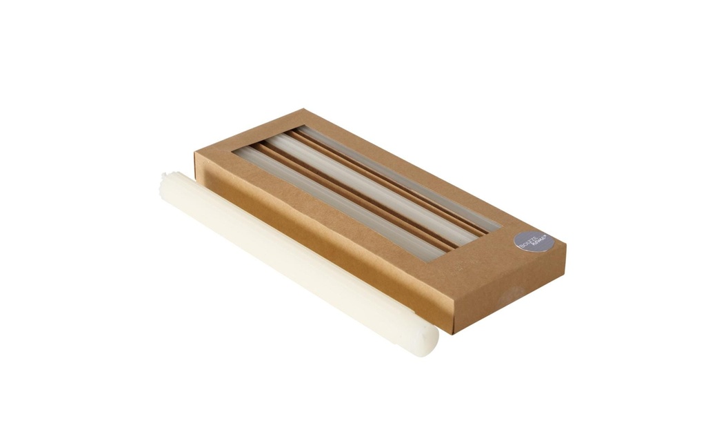 Boltze Bougie droite Classic Set de 4 pièces, Blanc