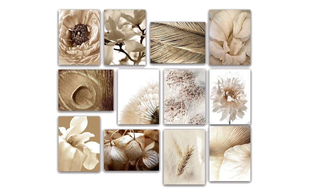 Wallxpert Photo Plantes 12 pièces, 20 x 15 cm