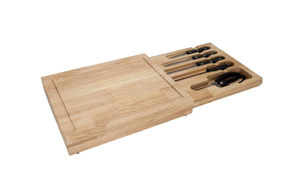 Nouvel Set de couteaux Set de couteaux pour BBQ et barbecue, 6 Pièce/s, Noir/Argenté