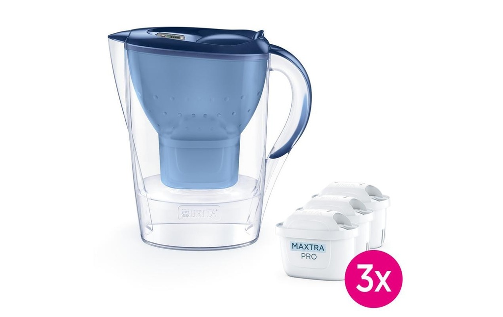 BRITA Carafe filtrante Marella bleu incl. 3x Maxtra Pro