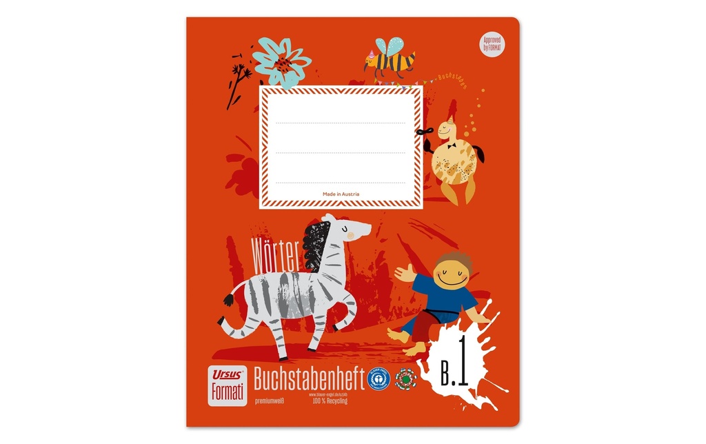 Formati Cahier d'école Imprimé B.1, 19.5 x 24 cm, À lignes