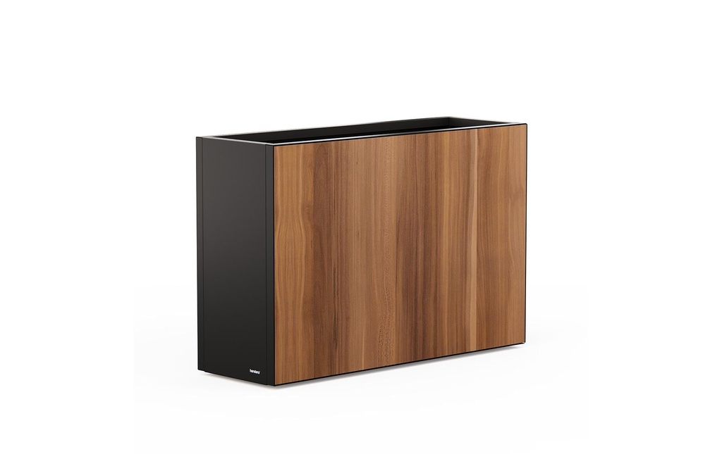 Herstera Bac à fleurs Deco Planter Divider 120 x 40 x 80 cm, noir