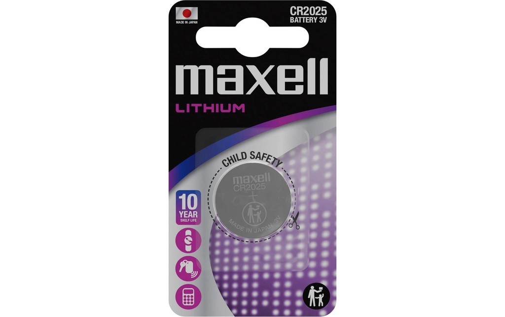 Maxell Europe LTD. Pile bouton CR2025 , 1 Pièce/s