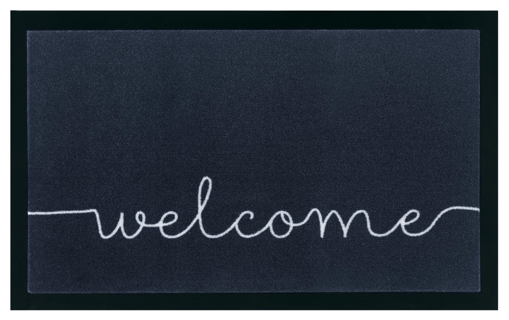 Hanse Home Welcome 45 cm x 75 cm, Gris foncé/Crème