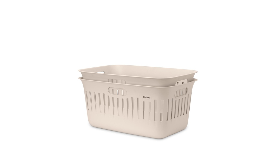 Brabantia Corbeille à linge Collect IT 2 x 40 l, Beige