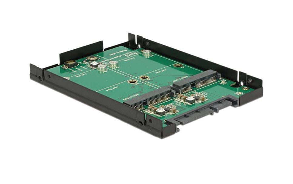 Delock Platine adaptatrice 2,5” SATA - 2x mSATA avec RAID