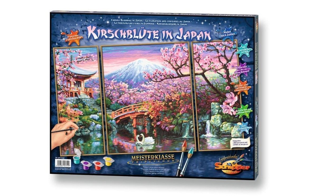 Schipper Peinture avec chiffres La floraison des cerisiers au Japon