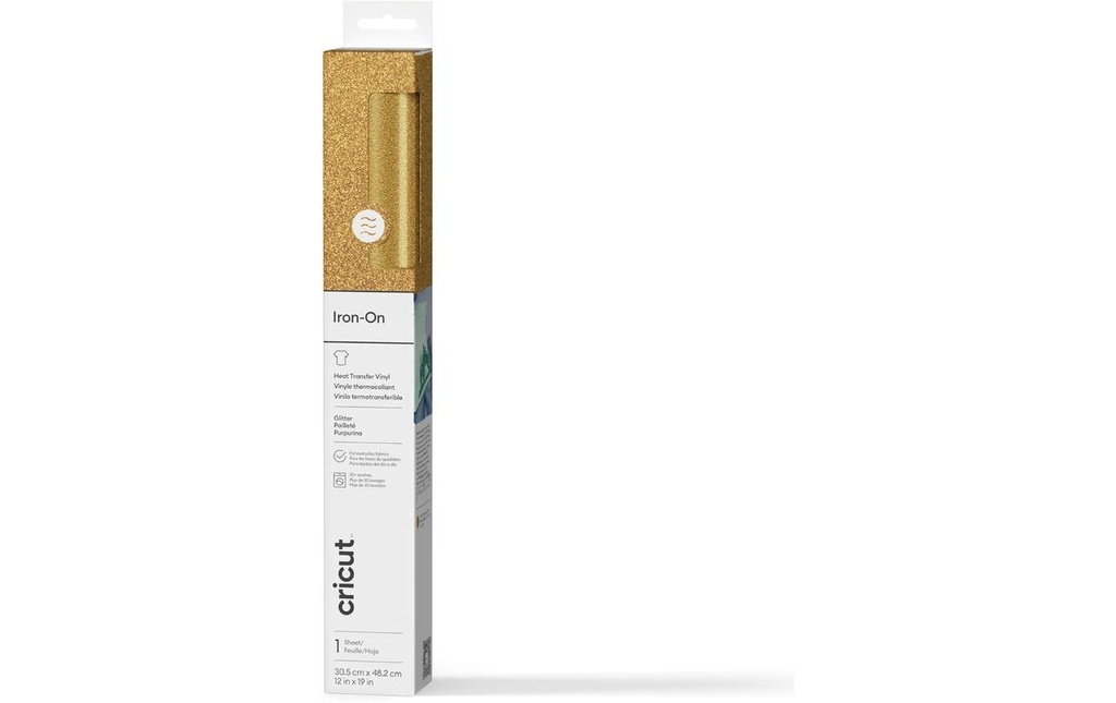 Cricut Film thermocollant Scintillant Iron-On 30.5 x 48.3 cm , or