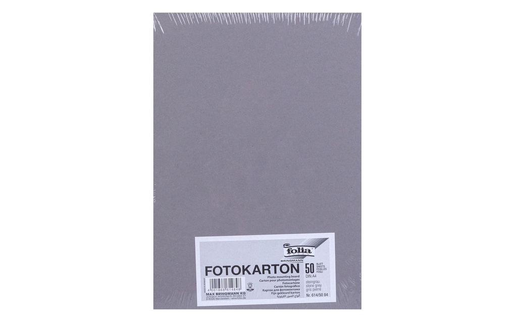Folia Papier cartonné A4, 300 g/m², 50 feuilles, gris pierre