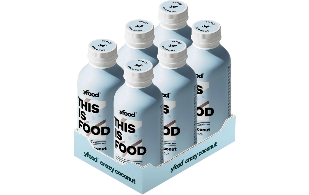 YFOOD Repas à boire Crazy Coconut 6 x 500 ml