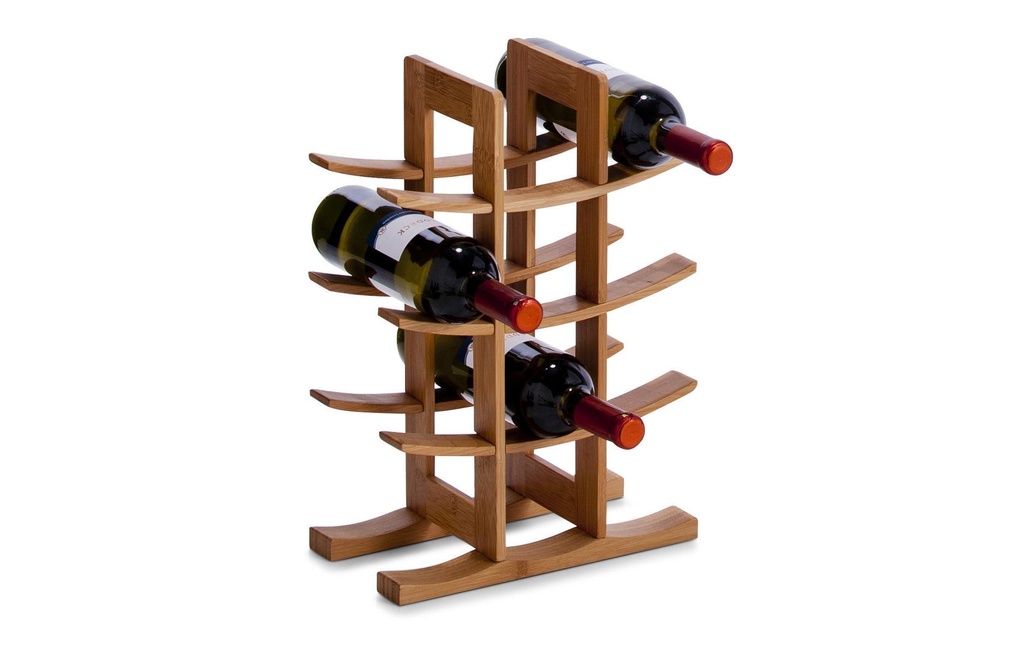 Zeller Present Range-bouteilles de vin pour 12 bouteilles, Brun