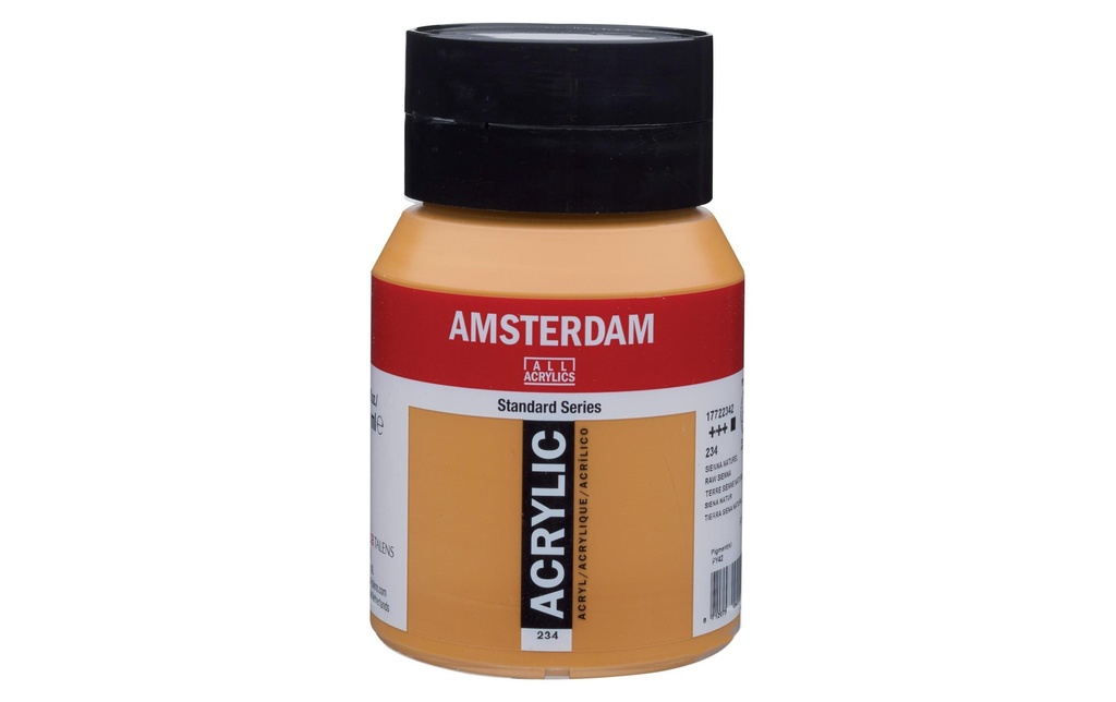 Amsterdam Peinture acrylique Standard 234 Siena naturel couvrant, 500 ml