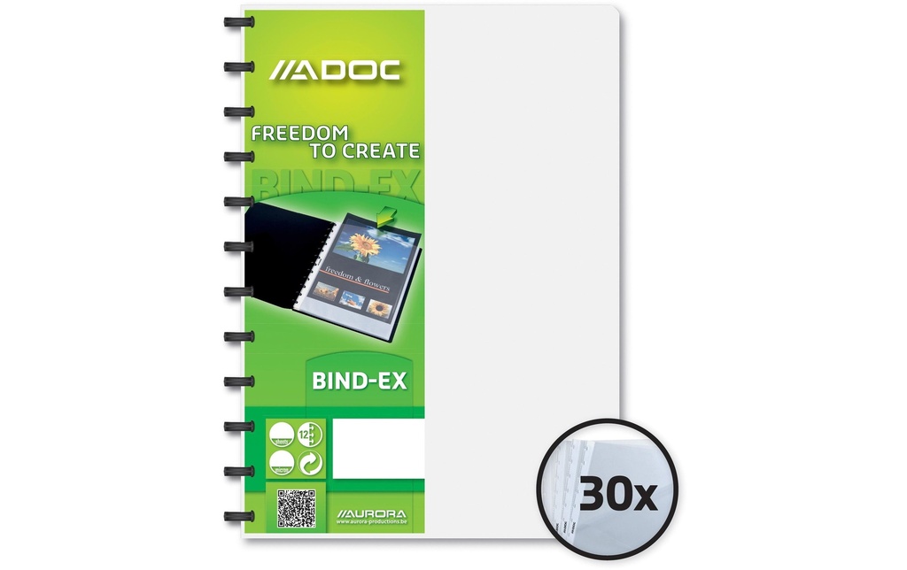 ADOC Bindex Stand.liv.prés.A4 incol (30 pces)