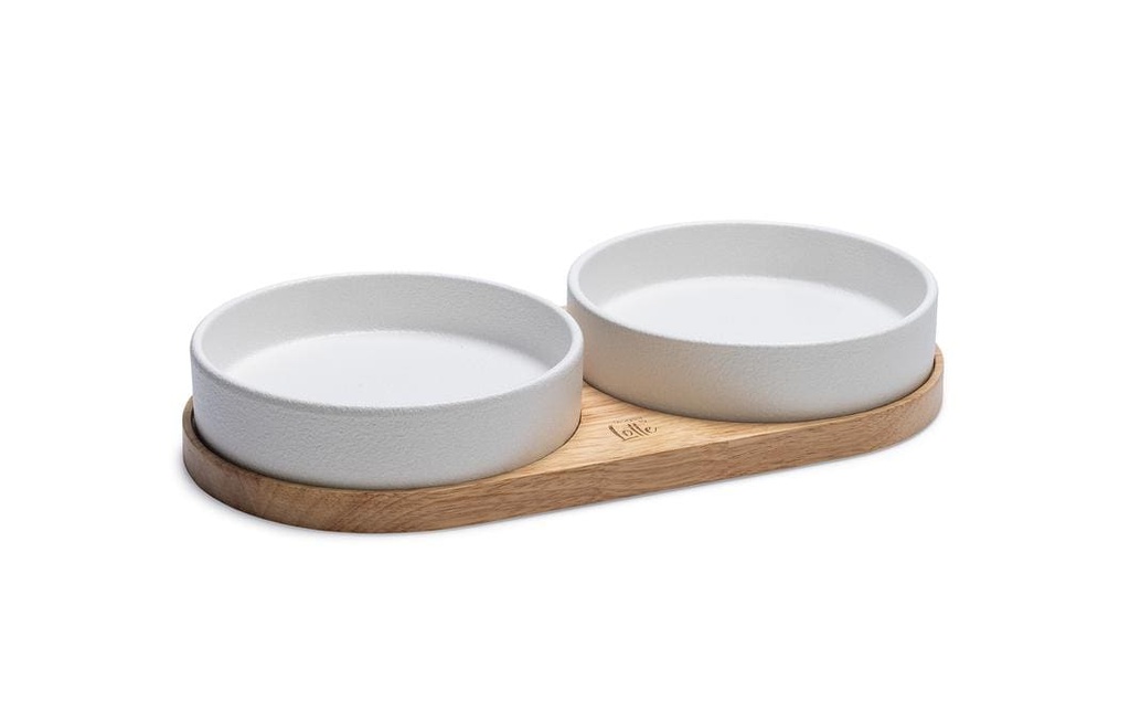 Designed by Lotte Kera set à dîner chat Lojs 34 × 17, 3 × 5.5 cm, blanc