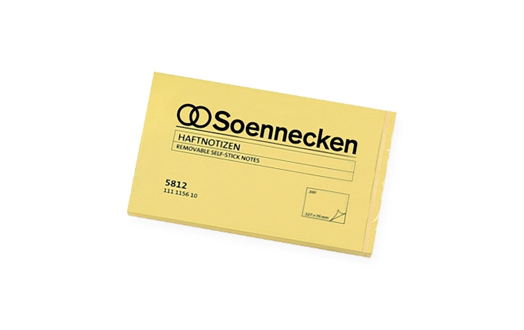 Soennecken Fiche de bloc-notes 12.5 x 7.5 cm, 12 pièces à 100 feuilles, jaune