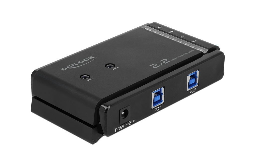Delock Commutateur USB USB3.0, 2 Port 2x2Matrix shift keys