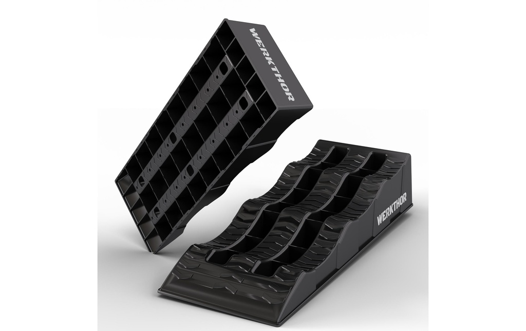 Werkthor Cales d'accès plates Lot de 2, noir