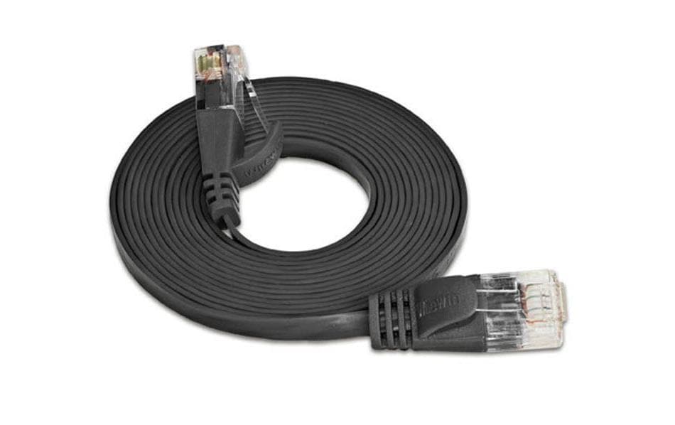 SLIM Câble patch slim RJ-45 - RJ-45, Cat 6, UTP, 25 m, Noir