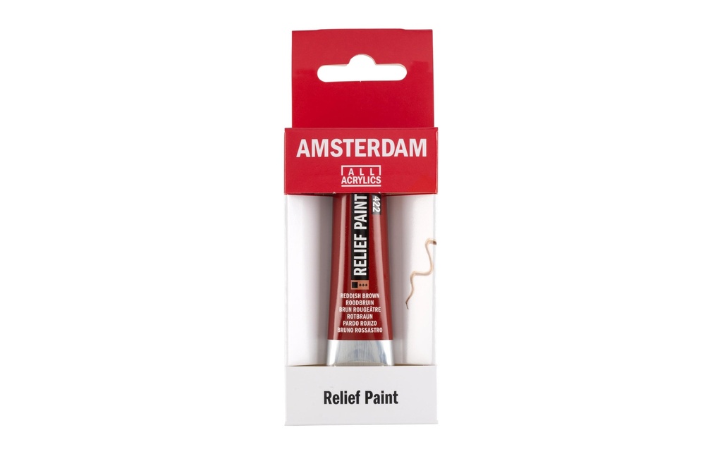 Amsterdam Peinture acrylique Peinture en relief 422 20 ml, Brun rouge