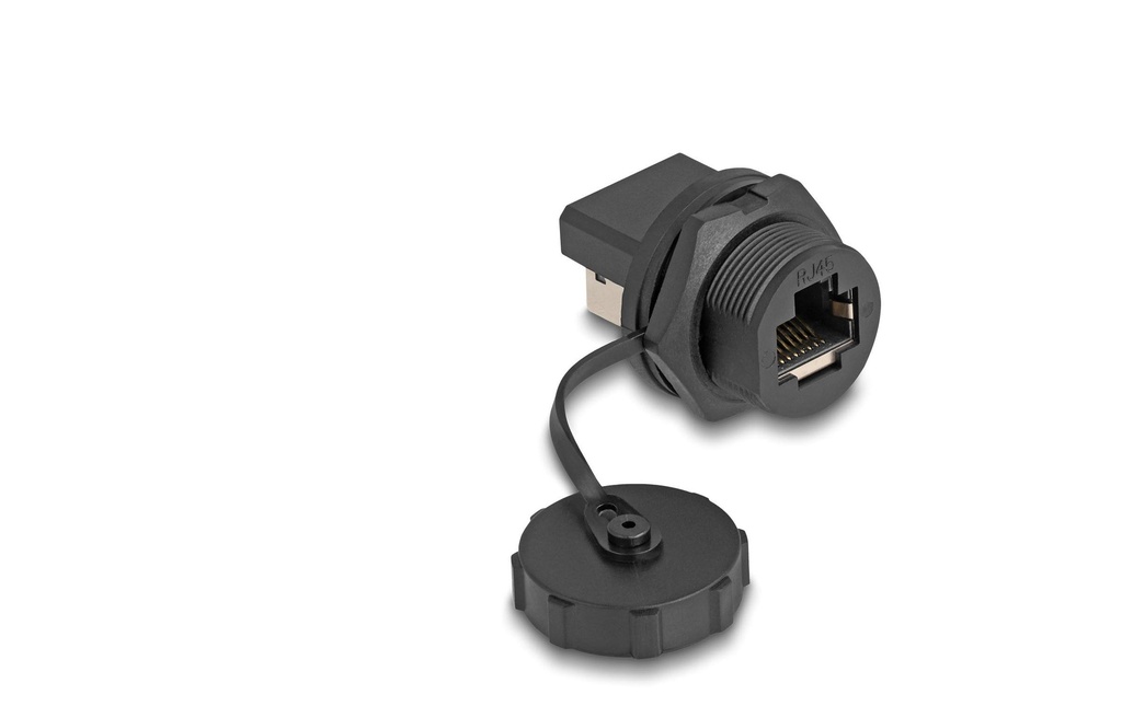 Delock Accouplement RJ45 Cat.6A avec chapeau de protection, pour installation intégrée 1 Pièce/s