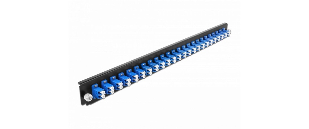 Delock Plaque de distribution Façade 24 ports LC Duplex bleu