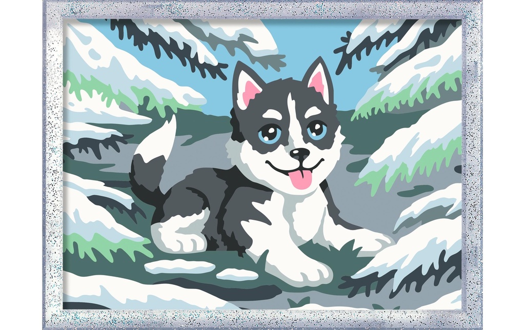 Ravensburger Peinture par numéros Husky insolent Multicolore