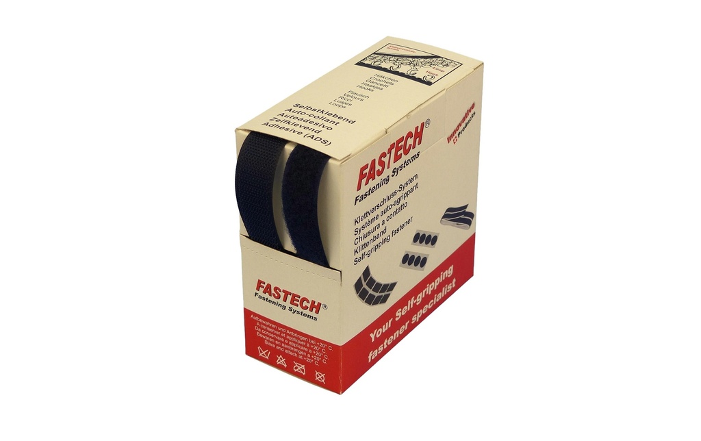 FASTECH Boîte de bande auto-agrippante Bleu marine