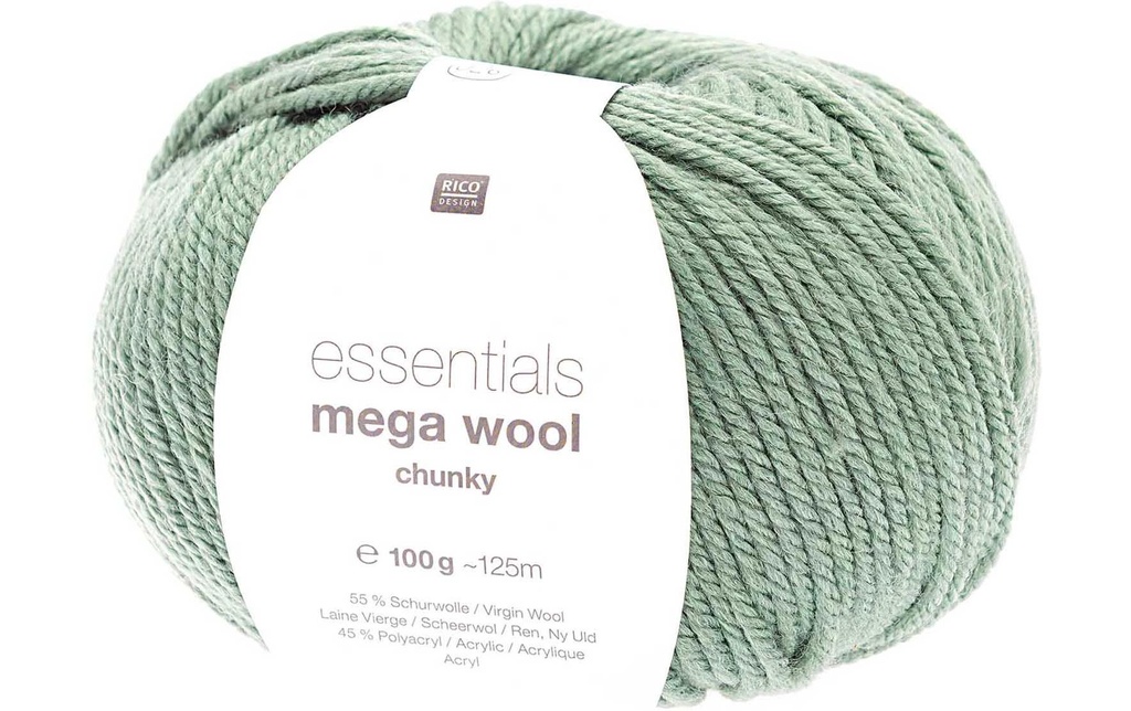 Rico Design Laine Essentials Mega Wool chunky 100 g, Vert clair
