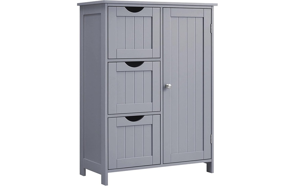 VASAGLE Commode dans le style maison de campagne 60 x 80 cm, Gris
