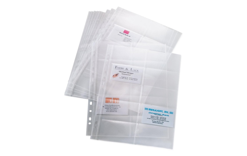 Sigel Pochette transparente pour les cartes de visite, 10 pièces