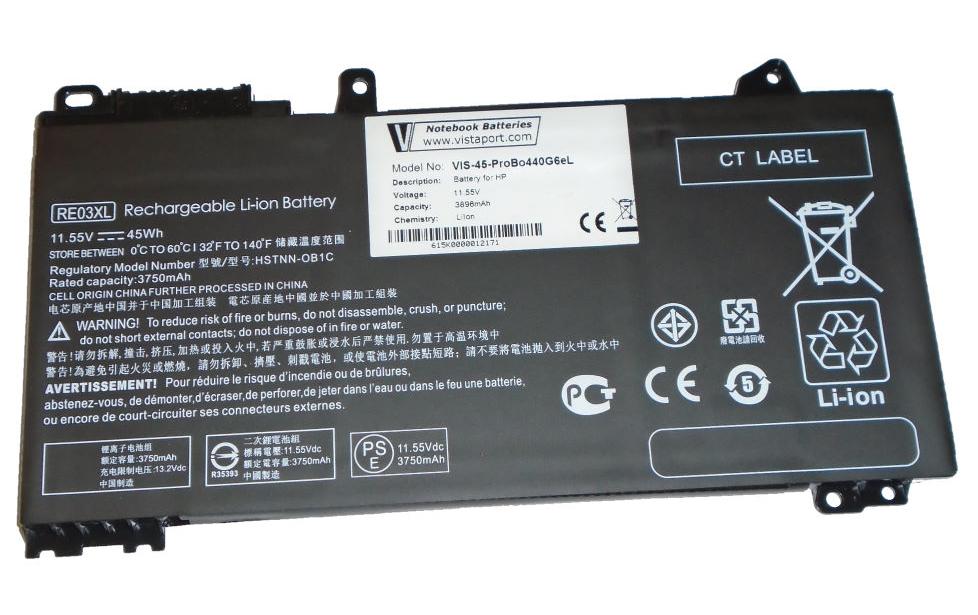 Vistaport Batterie pour HP ProBook 4430 G6/G7, 440/450 G6/G7, 455R G6