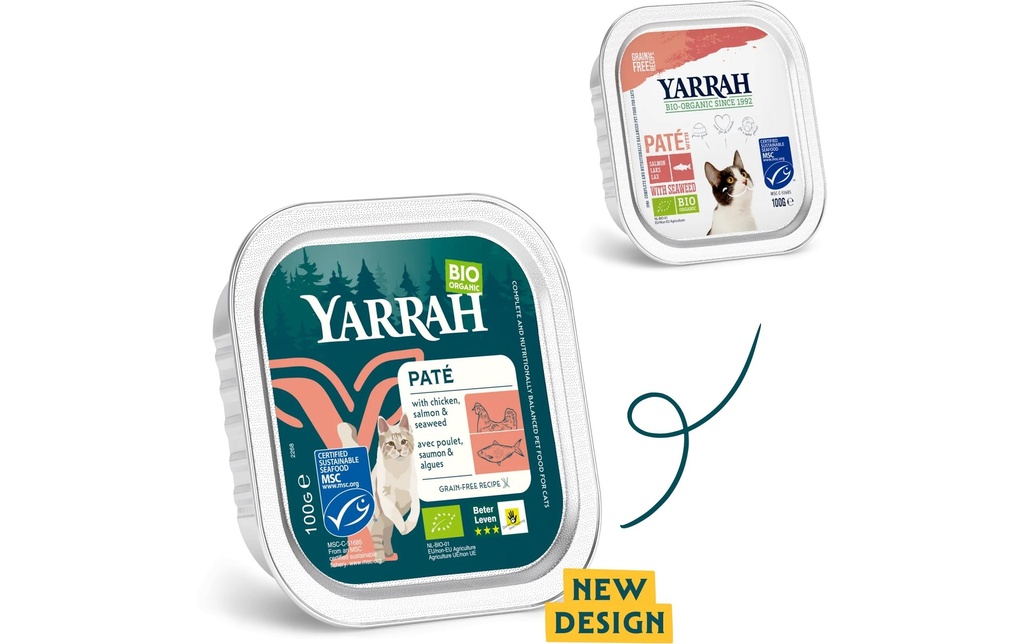 Yarrah Alimentation humide bio Bio Paté Saumon 16x 100 g