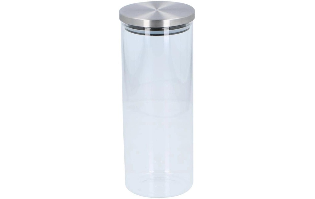 alpina Bocal à provisions 1.5 l, Transparent/Argenté