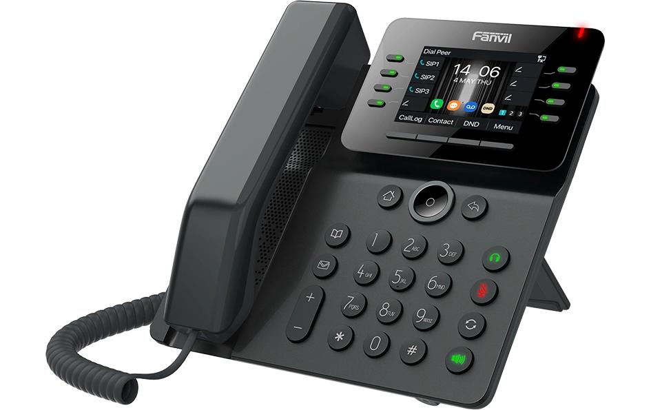 Fanvil Téléphone de bureau V63 Noir