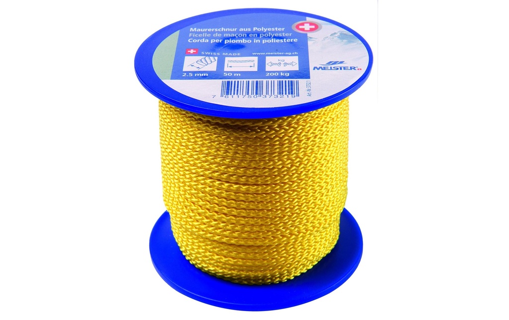 Meister Cordeau à tracer Ø 2,5 mm, 50 m, 200 kg, Jaune