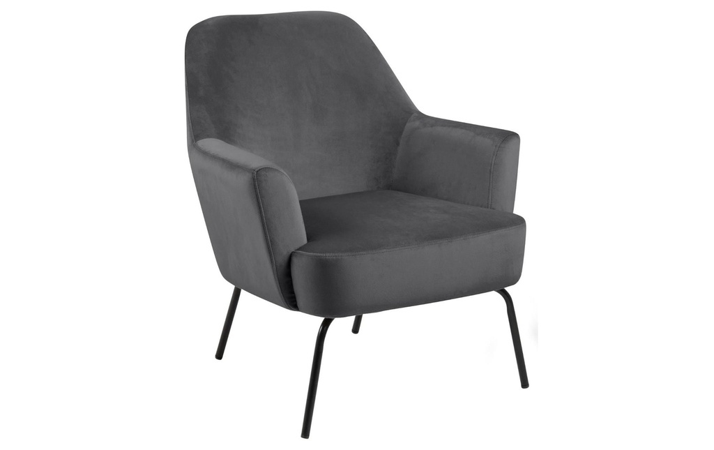 AC Design Fauteuil Melissa 75 x 83 cm Gris foncé