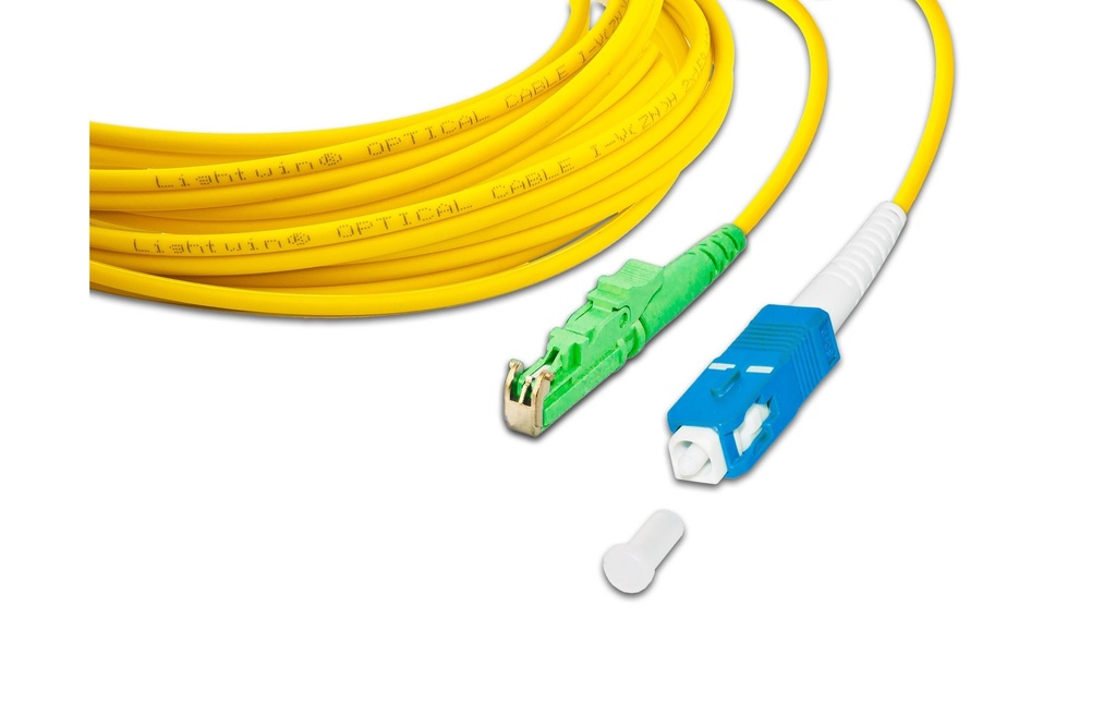 Lightwin Câble patch à fibre optique Singlemode, LSH/APC – SC, OS2, Simplex, 10 m