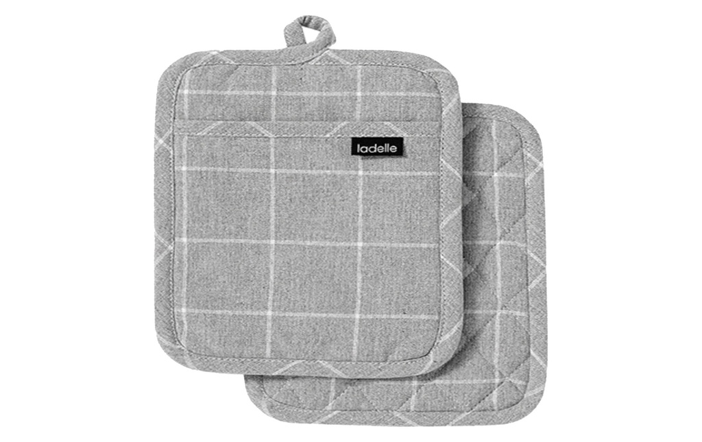 Ladelle Maniques Eco Check 2 pièces, Gris