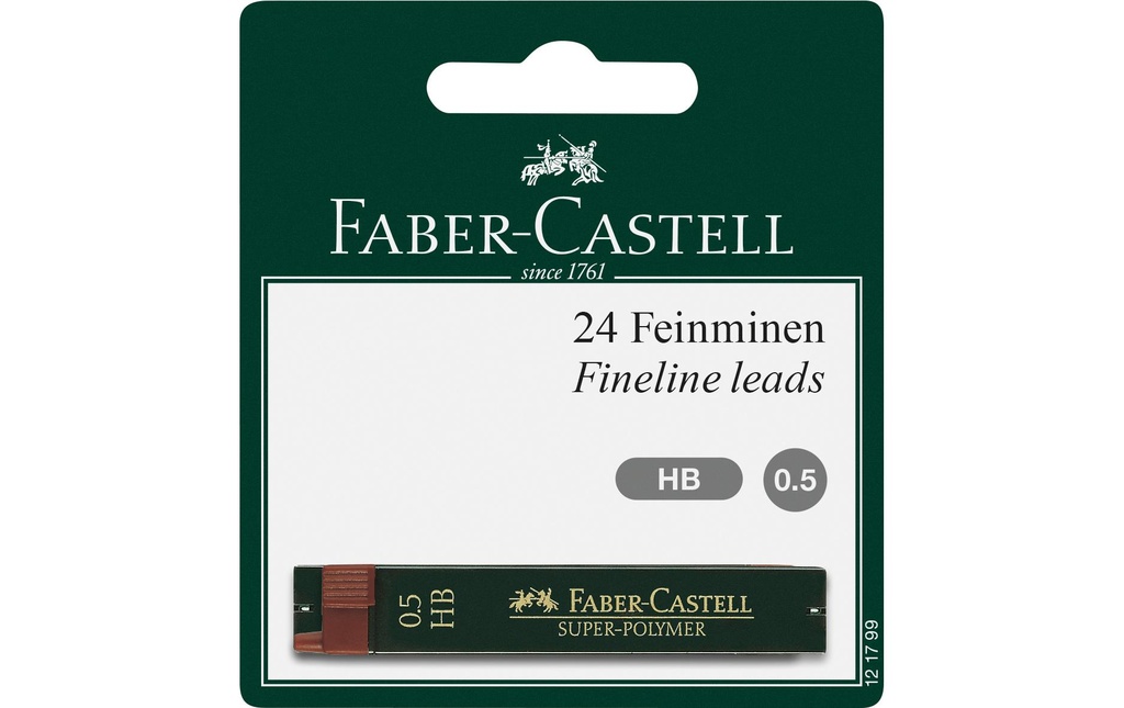 Faber-Castell Mine de crayon Feinmine Super Polymer 0.5 mm, Noir