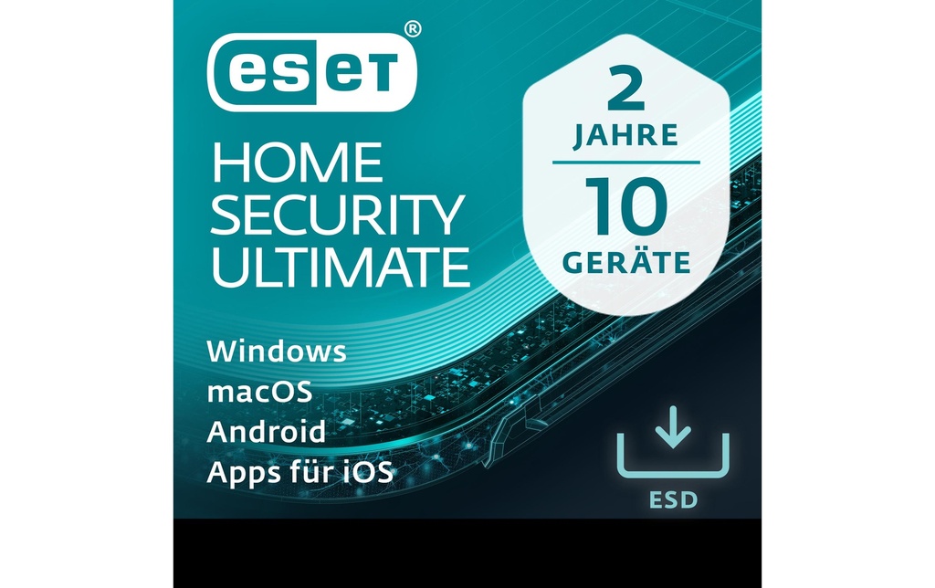 ESET HOME Security Ultimate ESD, Version complète, 10 Utilisateurs, 2 ans